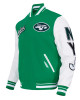 NY Jets Script Tail Classic Rib Varsity Jacket NY Jets Script Tail Classic Rib Varsity Jacket