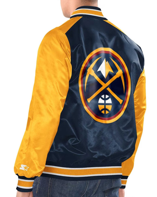 Navy/Gold Denver Nuggets Renegade Varsity Satin Jacket Navy/Gold Denver Nuggets Renegade Varsity Satin Jacket