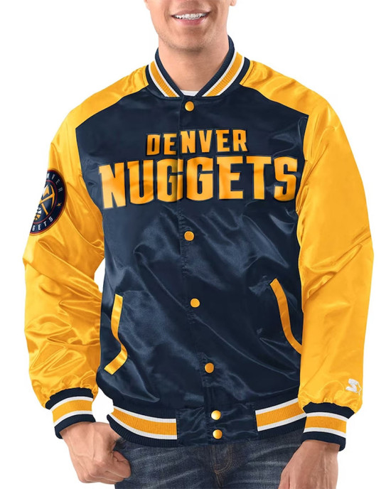 Navy/Gold Denver Nuggets Renegade Varsity Satin Jacket Navy/Gold Denver Nuggets Renegade Varsity Satin Jacket