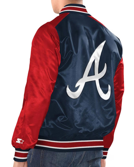 Navy/Red Atlanta Braves Renegade Varsity Satin Jacket Navy/Red Atlanta Braves Renegade Varsity Satin Jacket