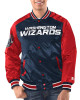 Navy/Red Washington Wizards Renegade Varsity Satin Jacket Navy/Red Washington Wizards Renegade Varsity Satin Jacket