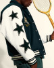 Neutrals Country Club Green Varsity Jacket Neutrals Country Club Green Varsity Jacket