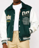 Neutrals Country Club Green Varsity Jacket Neutrals Country Club Green Varsity Jacket