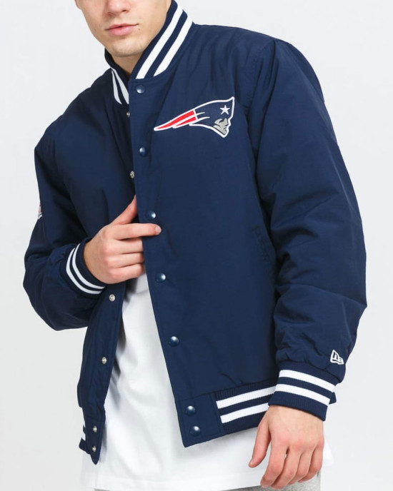 New England Patriots Bomber Blue Jacket