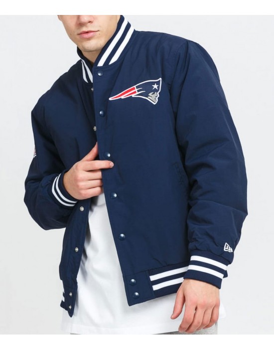 New England Patriots Bomber Blue Jacket