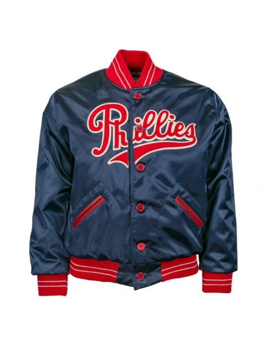 New Philadelphia Phillies Blue Satin Jacket