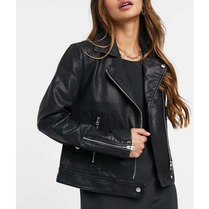 New Riverdale Toni Topaz Biker Black Leather Jacket