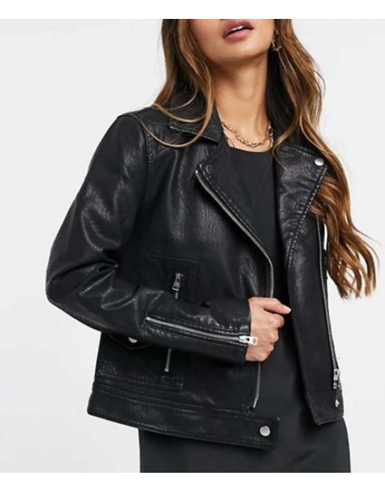 New Riverdale Toni Topaz Biker Black Leather Jacket