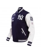 New York Yankees Retro Classic Navy Blue Wool Varsity Jacket