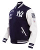 New York Yankees Retro Classic Navy Blue Wool Varsity Jacket New York Yankees Retro Classic Navy Blue Wool Varsity Jacket