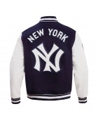 New York Yankees Retro Classic Navy Blue Wool Varsity Jacket