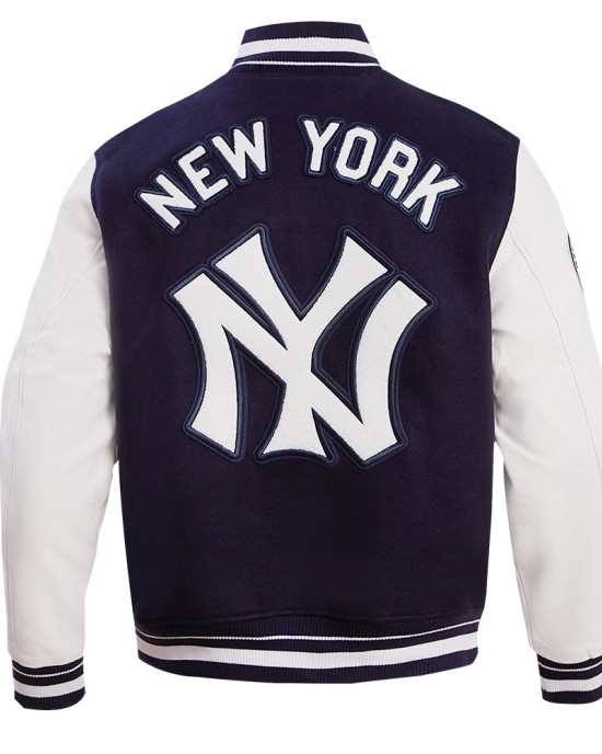 New York Yankees Retro Classic Navy Blue Wool Varsity Jacket New York Yankees Retro Classic Navy Blue Wool Varsity Jacket