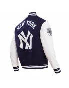New York Yankees Retro Classic Navy Blue Wool Varsity Jacket