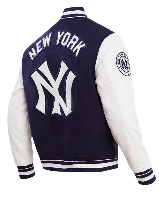 New York Yankees Retro Classic Navy Blue Wool Varsity Jacket New York Yankees Retro Classic Navy Blue Wool Varsity Jacket