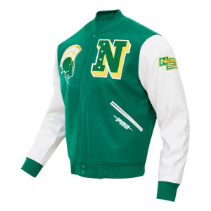 Norfolk State Spartans Classic Green and White Varsity Jacket