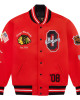 OVO Chicago Blackhawks Red Varsity Jacket OVO Chicago Blackhawks Red Varsity Jacket