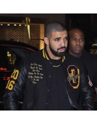 OVO Drake Black Wool Varsity Jacket