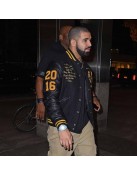 OVO Drake Black Wool Varsity Jacket