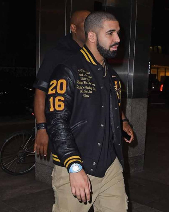 OVO Drake Black Wool Varsity Jacket OVO Drake Black Wool Varsity Jacket