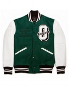 OVO Green and White Letterman Jacket