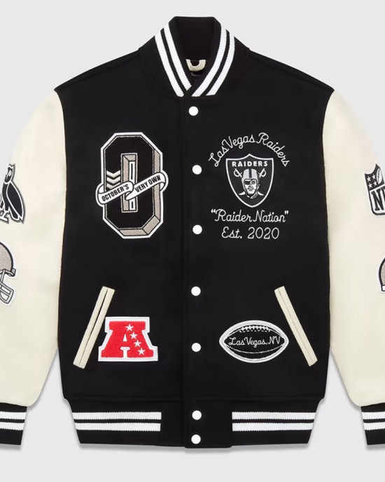 OVO Las Vegas Raiders Varsity Jacket OVO Las Vegas Raiders Varsity Jacket