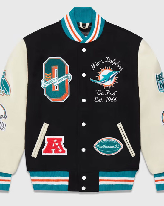 OVO Miami Dolphins Varsity Jacket OVO Miami Dolphins Varsity Jacket