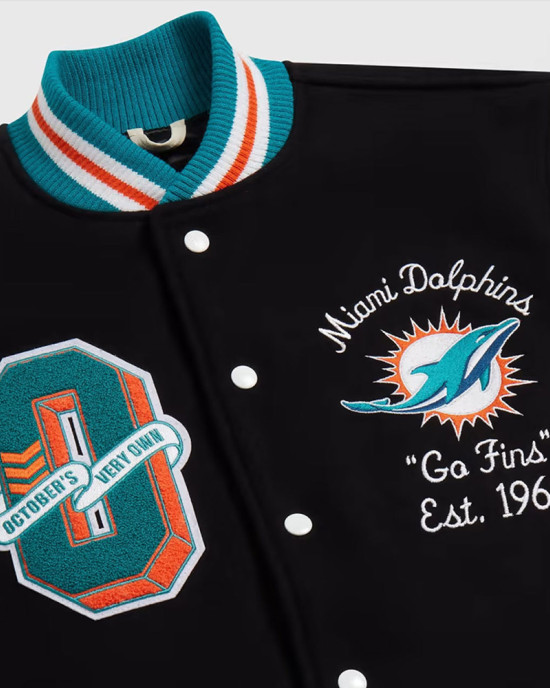 OVO Miami Dolphins Varsity Jacket OVO Miami Dolphins Varsity Jacket