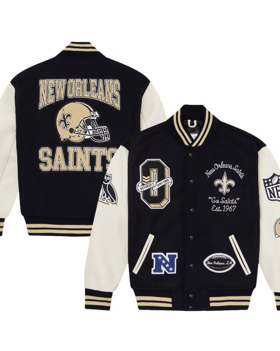 OVO New Orleans Saints Varsity Jacket OVO New Orleans Saints Varsity Jacket
