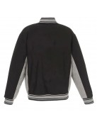 Oakland Athletics Accent Black and Gray Varsity Wool Jacket