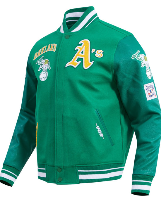 Oakland Athletics Green Wool Varsity Jacket Oakland Athletics Green Wool Varsity Jacket