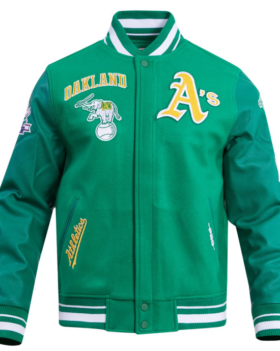Oakland Athletics Green Wool Varsity Jacket Oakland Athletics Green Wool Varsity Jacket
