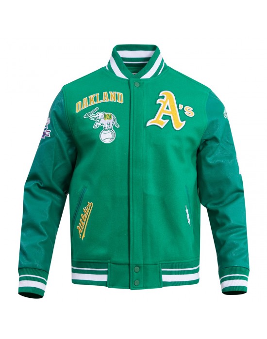 Oakland Athletics Green Wool Varsity Jacket