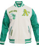 Oakland Athletics Retro Classic Off White Wool Varsity Jacket Oakland Athletics Retro Classic Off White Wool Varsity Jacket