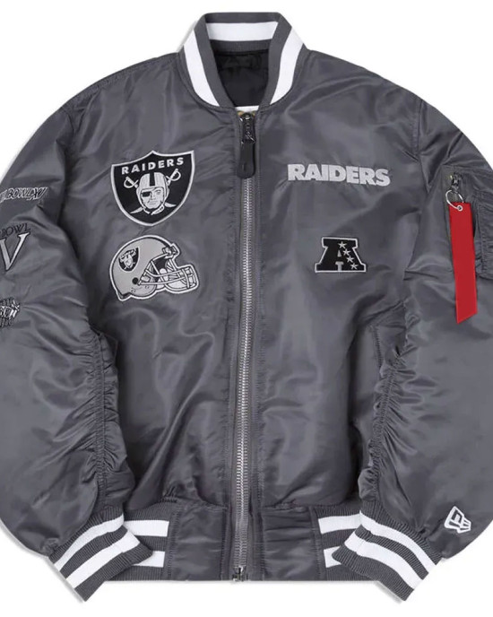 Oakland Raiders Bomber MA-1 Satin Jacket Oakland Raiders Bomber MA-1 Satin Jacket