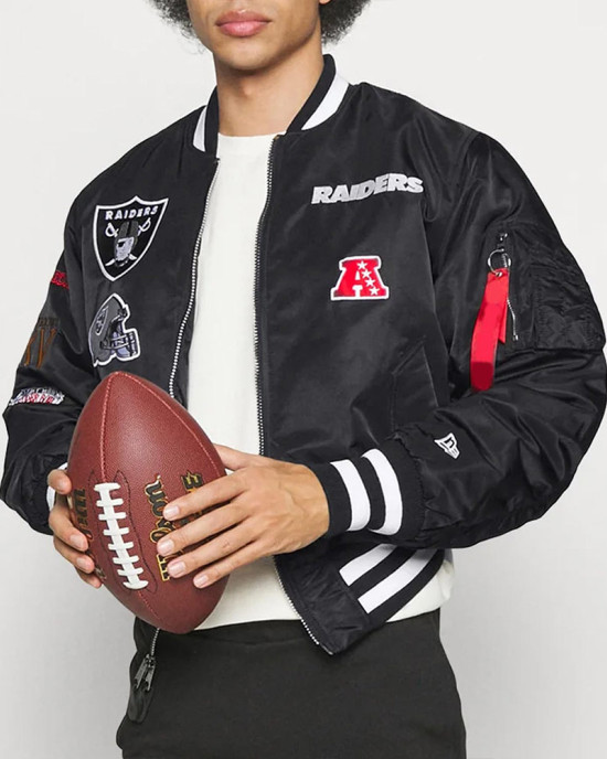 Oakland Raiders Bomber MA-1 Satin Jacket Oakland Raiders Bomber MA-1 Satin Jacket