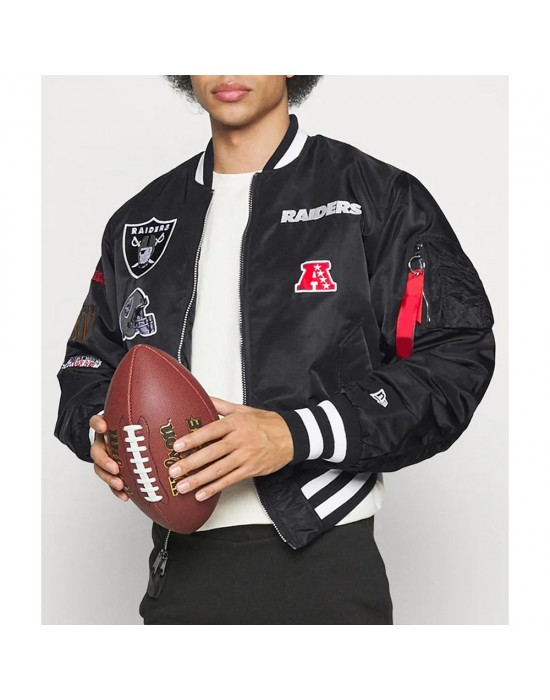 Oakland Raiders Bomber MA-1 Satin Jacket