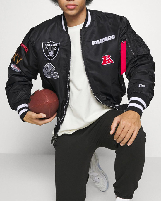 Oakland Raiders Bomber MA-1 Satin Jacket Oakland Raiders Bomber MA-1 Satin Jacket