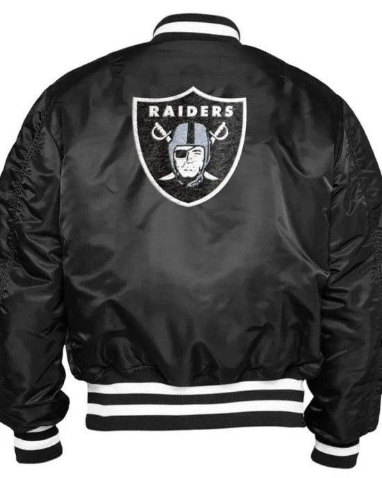 Oakland Raiders Bomber MA-1 Satin Jacket Oakland Raiders Bomber MA-1 Satin Jacket