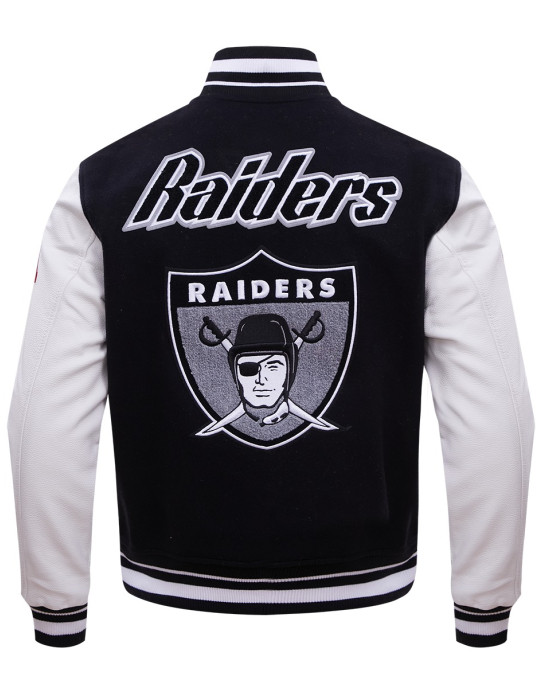 Oakland Raiders Retro Classic Rib Wool Varsity Jacket Oakland Raiders Retro Classic Rib Wool Varsity Jacket