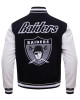 Oakland Raiders Retro Classic Rib Wool Varsity Jacket Oakland Raiders Retro Classic Rib Wool Varsity Jacket