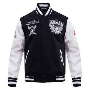 Oakland Raiders Retro Classic Rib Wool Varsity Jacket