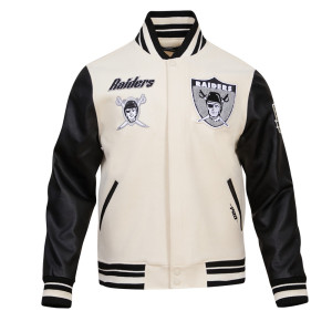 Oakland Raiders Retro Classic Rib Wool Varsity Jacket