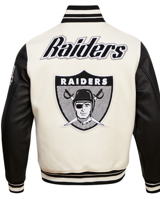 Oakland Raiders Retro Classic Rib Wool Varsity Jacket Oakland Raiders Retro Classic Rib Wool Varsity Jacket