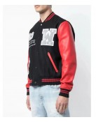 Off-White Eagle 23 Red and Black Varsity Jacket