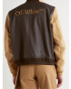 Off-White Leather Varsity Jacket