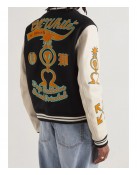 Off-White Wool-Blend Varsity Jacket