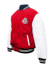 Ohio State Buckeyes Red & White Full-Snap Wool Jacket Ohio State Buckeyes Red & White Full-Snap Wool Jacket