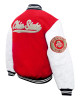 Ohio State Buckeyes Red & White Full-Snap Wool Jacket Ohio State Buckeyes Red & White Full-Snap Wool Jacket