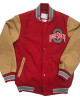 Ohio State Buckeyes Red and Brown Wool Varsity Jacket Ohio State Buckeyes Red and Brown Wool Varsity Jacket