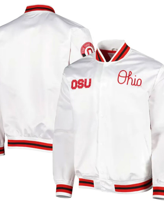 Ohio State University White Satin Jacket Ohio State University White Satin Jacket